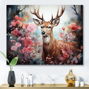 Deer Mystical Forest - Deer Living Room Wall Art
